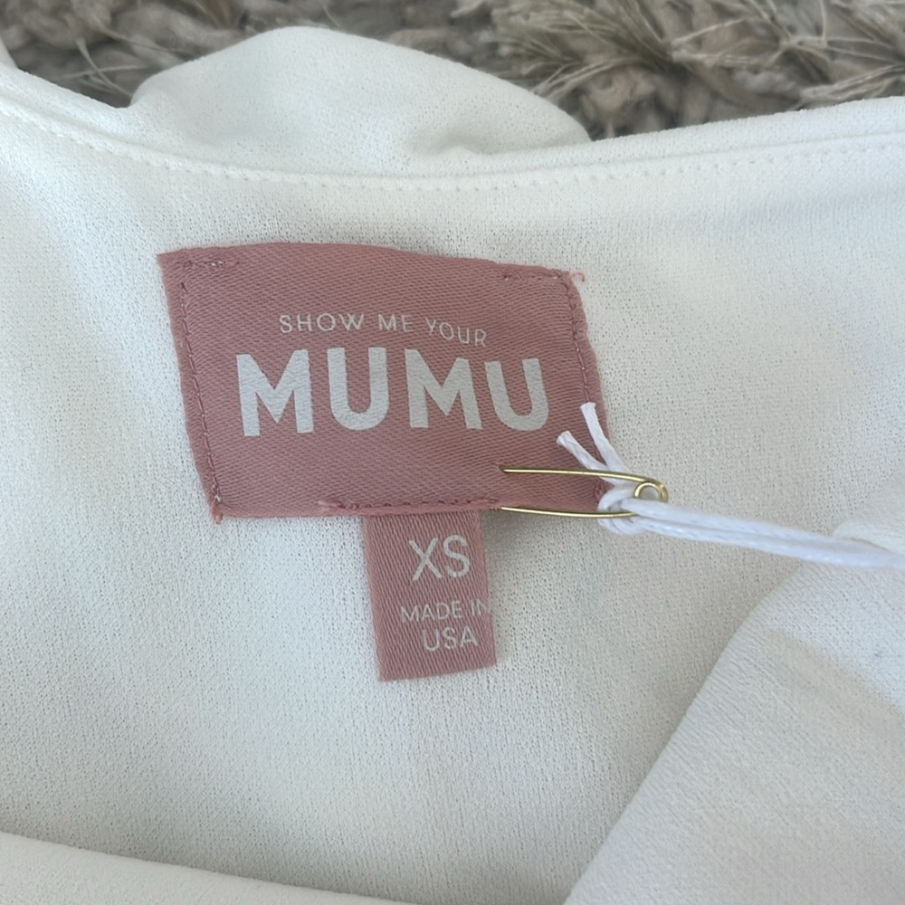 Show Me Your Mumu Florentine Midi Dress ~ White Stretch NWT - Picture 3 of 3